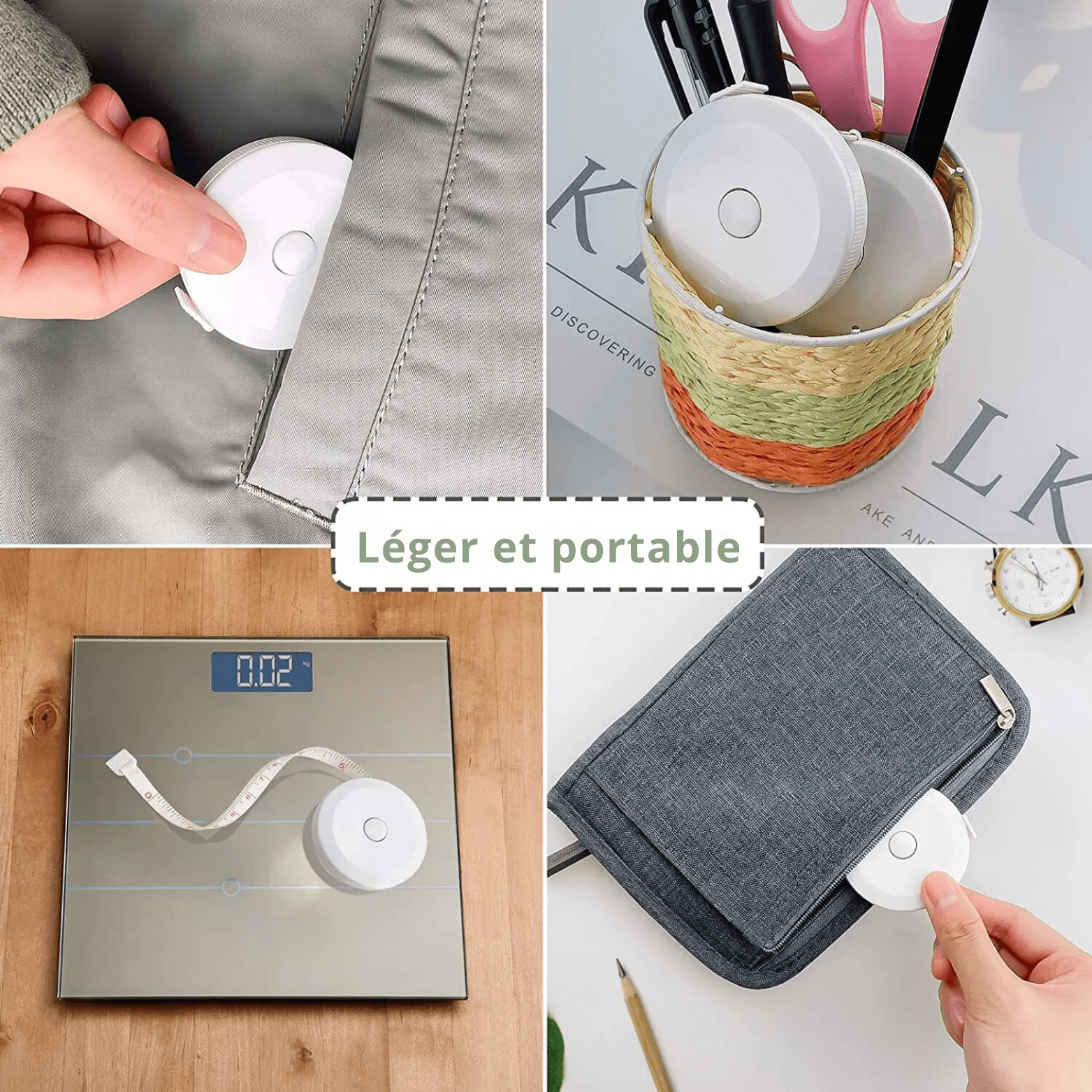 Mètre Ruban - TapeMini™ - Blanc & Rouge - Outils du Bricoleur