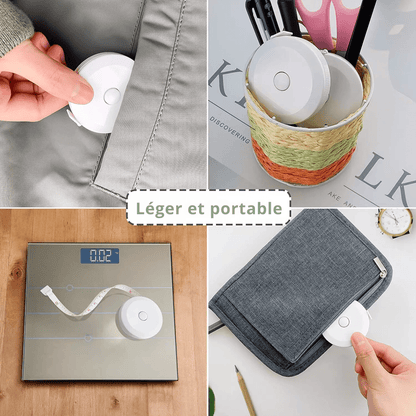 Mètre Ruban - TapeMini™ - Blanc & Rouge - Outils du Bricoleur
