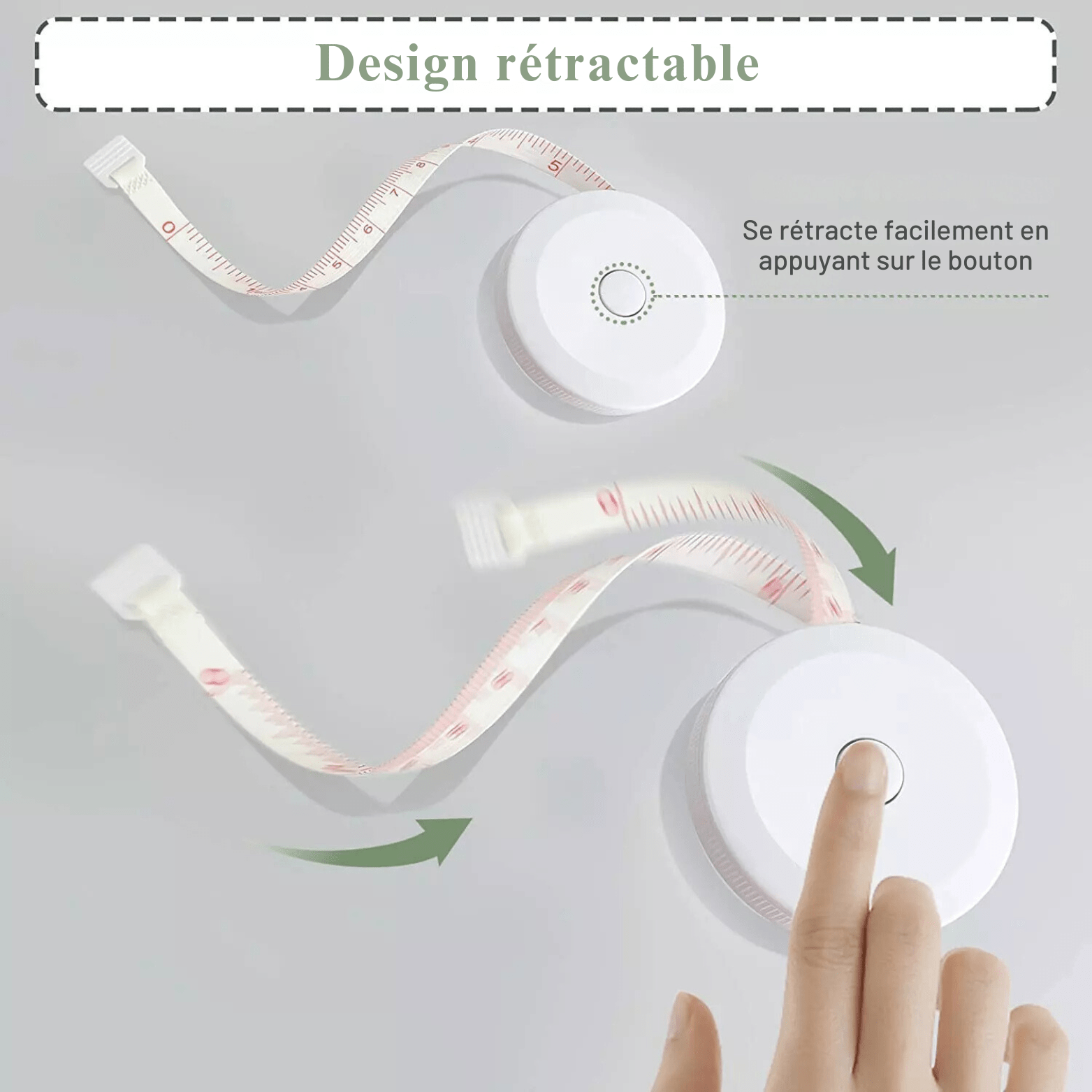 Mètre Ruban - TapeMini™ - Blanc & Rouge - Outils du Bricoleur