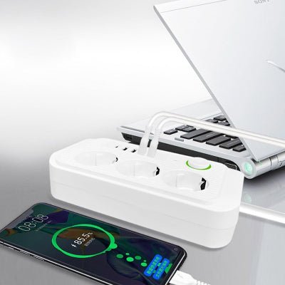 Multiprise USB - PowerFlex™ - F09 Blanc - Outils du Bricoleur