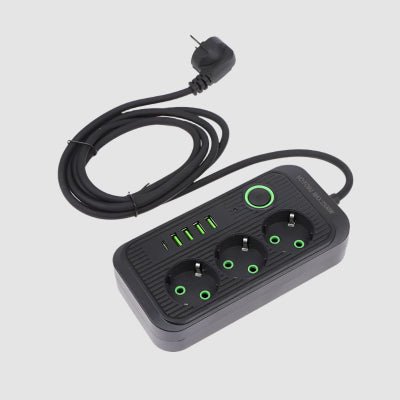 Multiprise USB - PowerFlex™ - F09 Noir - Outils du Bricoleur