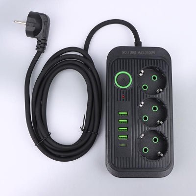 Multiprise USB - PowerFlex™ - F09 Noir - Outils du Bricoleur