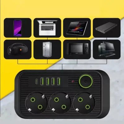 Multiprise USB - PowerFlex™ - F09 Noir - Outils du Bricoleur