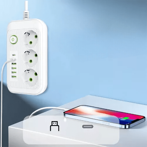 Multiprise USB - PowerFlex™ - F16U Blanc - Outils du Bricoleur