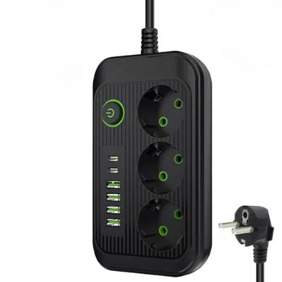 Multiprise USB - PowerFlex™ - F16U Noir - Outils du Bricoleur