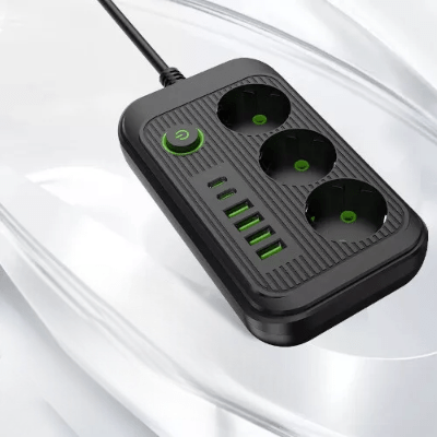 Multiprise USB - PowerFlex™ - F16U Noir - Outils du Bricoleur