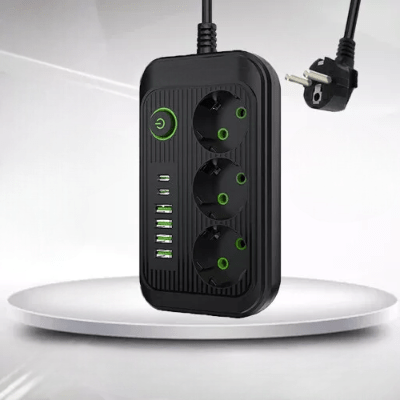 Multiprise USB - PowerFlex™ - F16U Noir - Outils du Bricoleur