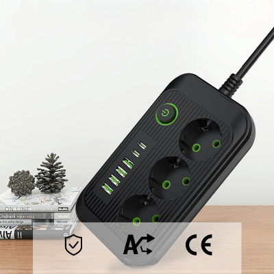 Multiprise USB - PowerFlex™ - F16U Noir - Outils du Bricoleur