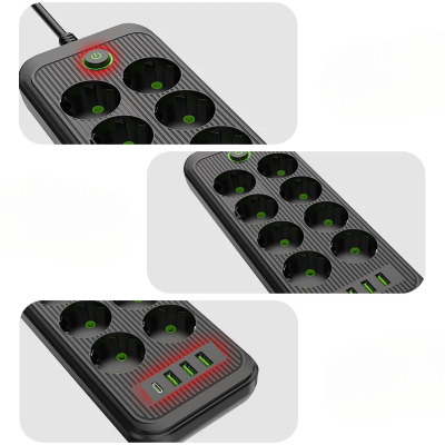 Multiprise USB - PowerFlex™ - F20U Noir - Outils du Bricoleur